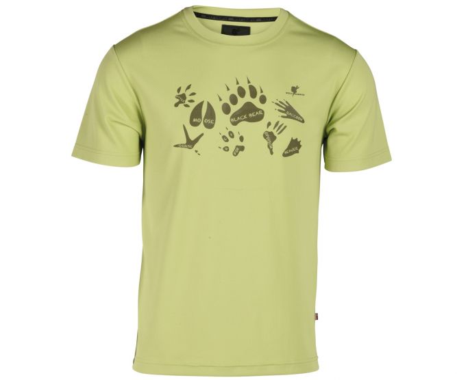 Wolf Camper Footprints Green Herren T-Shirt