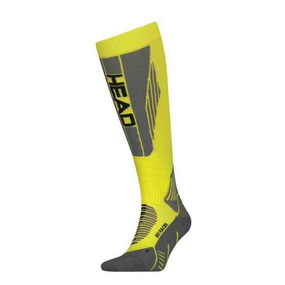 HEAD Racer Kneehigh 1 Paar Neon Yellow Unisex Skisocken