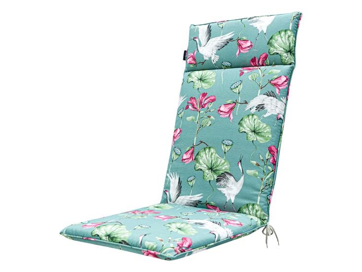 Madison Vieve Green 120 x 50 Gartenstuhlkissen mit hoher Rückenlehne