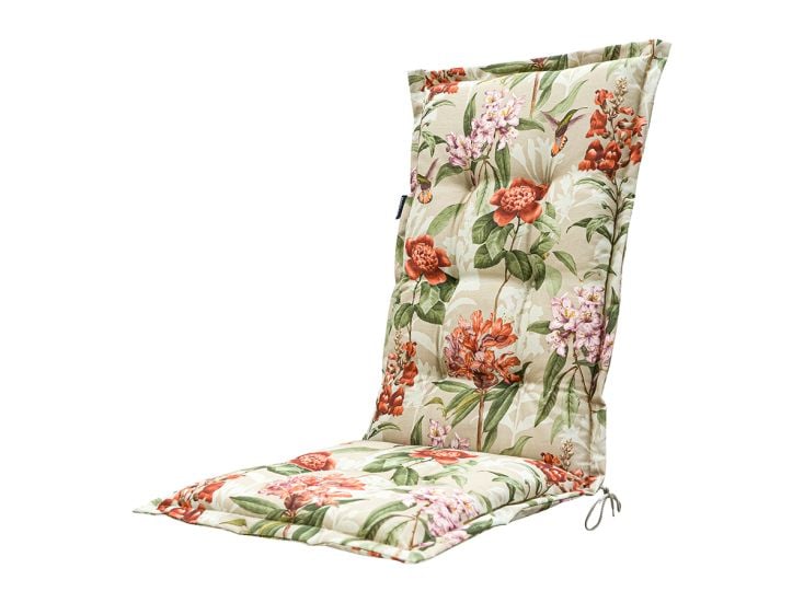 Madison Lua Sand 123 x 50 Gartenstuhlkissen mit hoher Rückenlehne