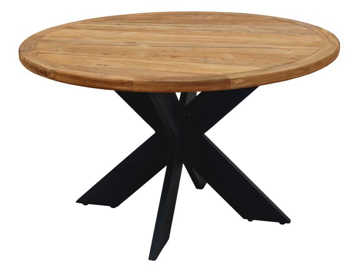 SenS-Line Malta 130 cm Teak Gartentisch mit Aluminiumfüßen