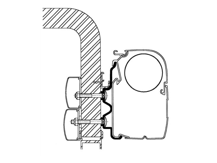 Thule Omnistor Adapter Hymercamp Serie 5 3,50m