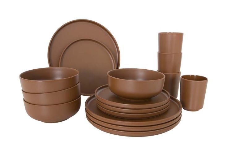 Bo-Camp Industrial Patom 16-teiliges Geschirrset - Brown
