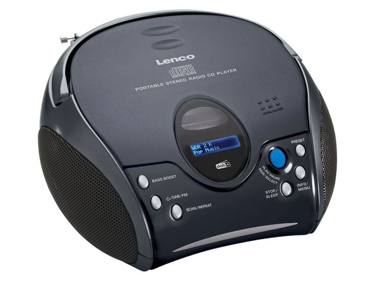Lenco SCD-24DAB BK Tragbares DAB+-Radio