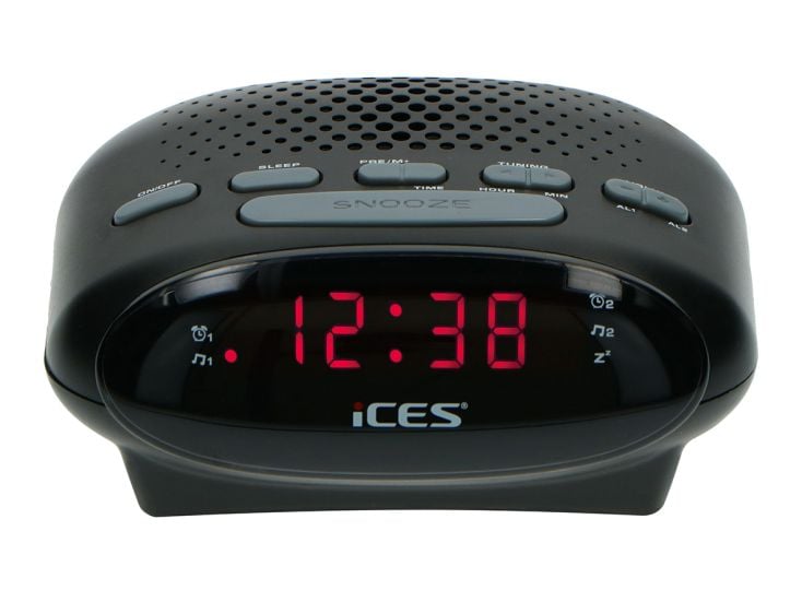 Ices ICR-210 FM Uhrenradio - Black