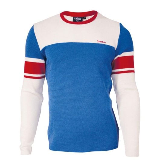 Ivanhoe Retro-Pow Wollpullover Blau