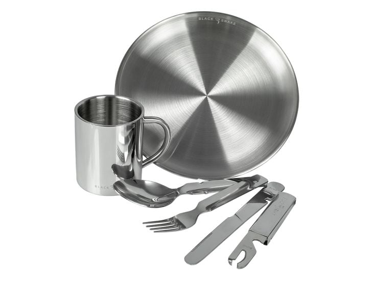 Black Snake 6-teilig Edelstahl Campinggeschirr Set