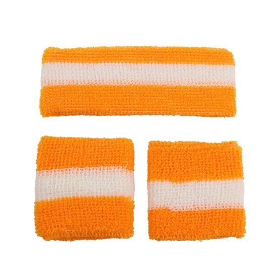 Orange85 Stripe Schweißband-Set - Orange