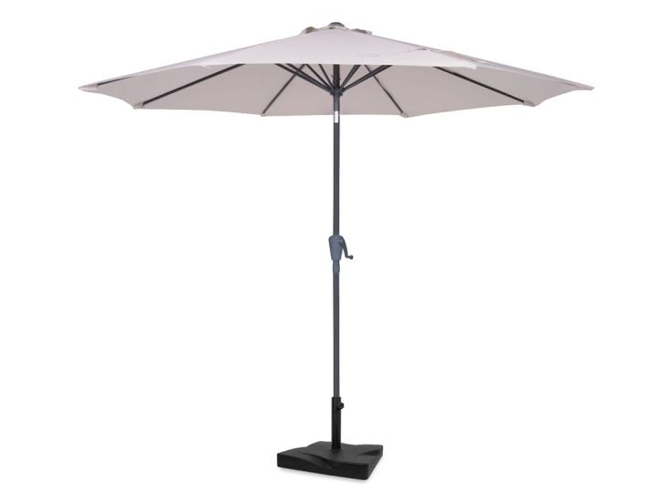 VONROC Premium Recanati Ø300 cm Sonnenschirm mit Fuß - Beige