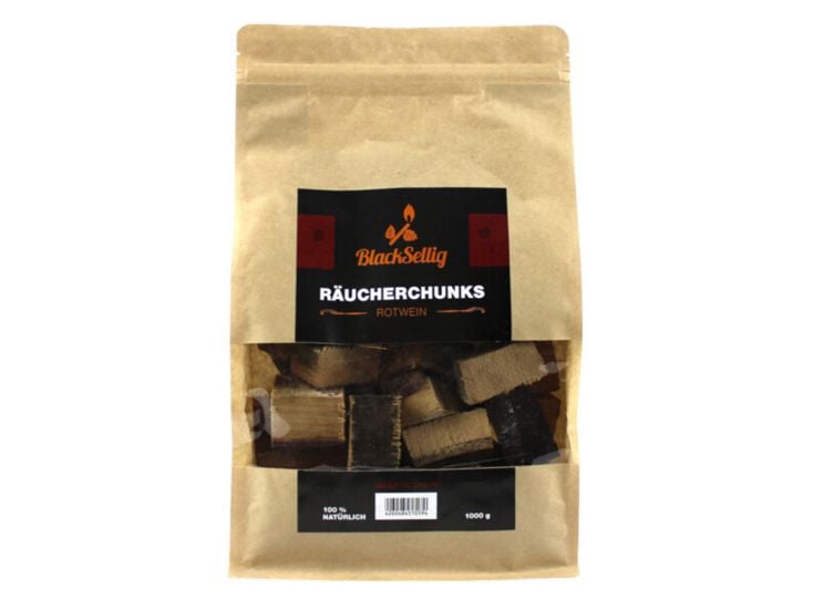 BlackSellig 1 kg Rotwein Räucherchunks
