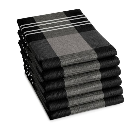 DDDDD Feller 60 x 65 cm 6er-Set Geschirrtüchern - Grey