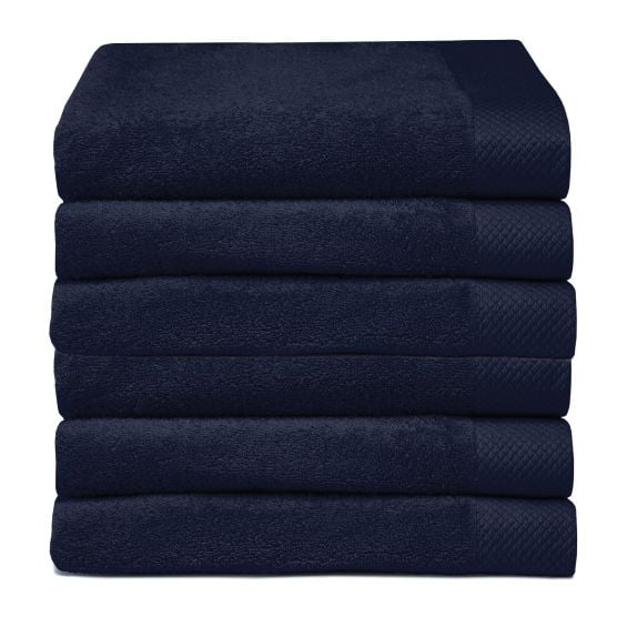 Seahorse Pure 60 x 110 cm 6er-Set Badehandtücher - Dark Blue