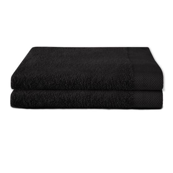 Seahorse Pure 70 x 140 cm 2er-Set Duschetüchern - Black