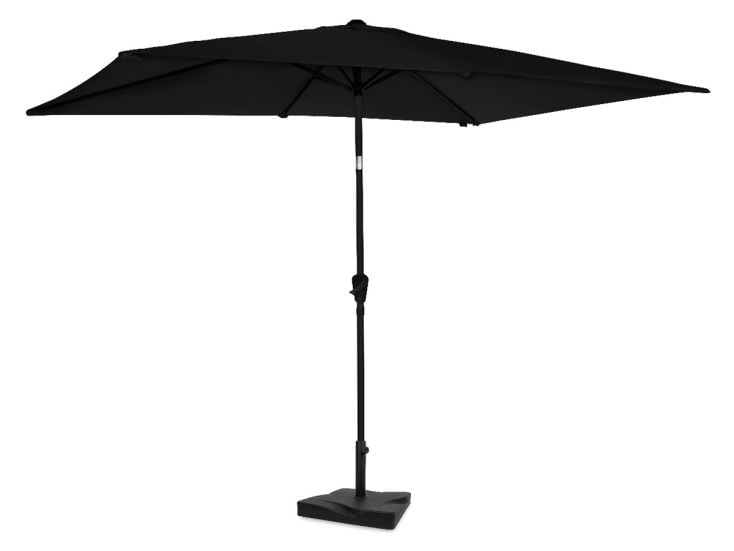 VONROC Rapallo 2x3m Premium Sonnenschirm mit Fuß - Anthracite