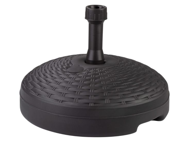 HIXA Aktiver Rattan Füllbar 20 kg Sonnenschirmfuß - Black