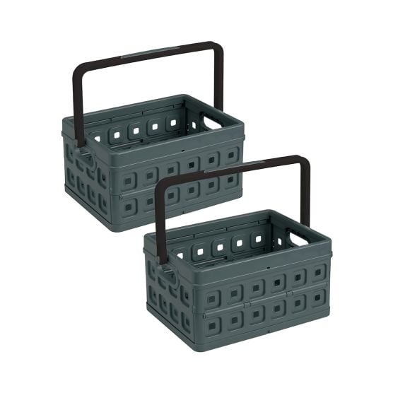 Sunware Square 24 Liter 2er-Set Klappboxen mit Griff