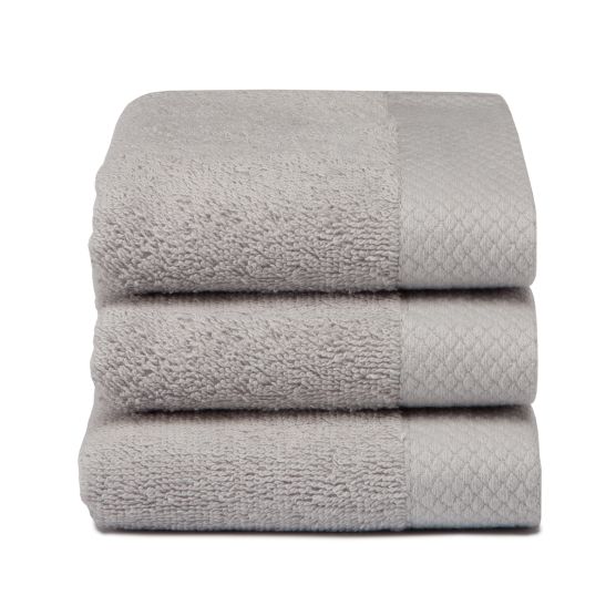 Seahorse Pure 30 x 50 cm 3er-Set Gästehandtücher - Light Grey