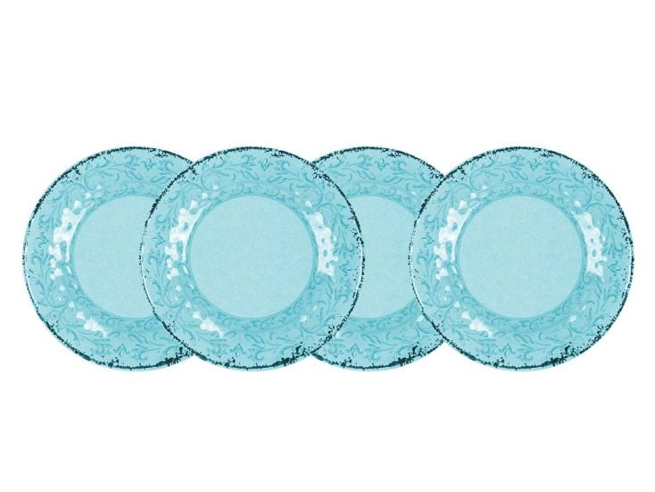 Gimex Stone Line Opal Satz mit 4 tiefen Tellern - Opal
