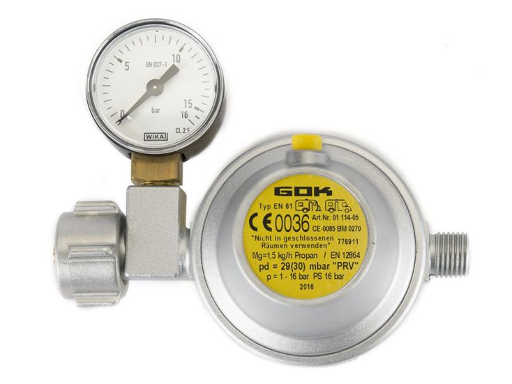 GOK 30 mbar DIN Gasdruckregler mit manometer
