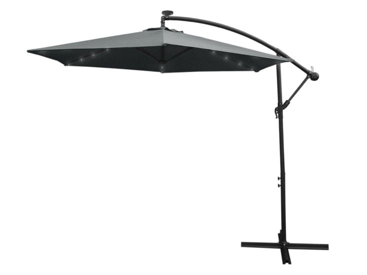 Monstershop 300 Sonnenschirm mit LED-Beleuchtung - Grey