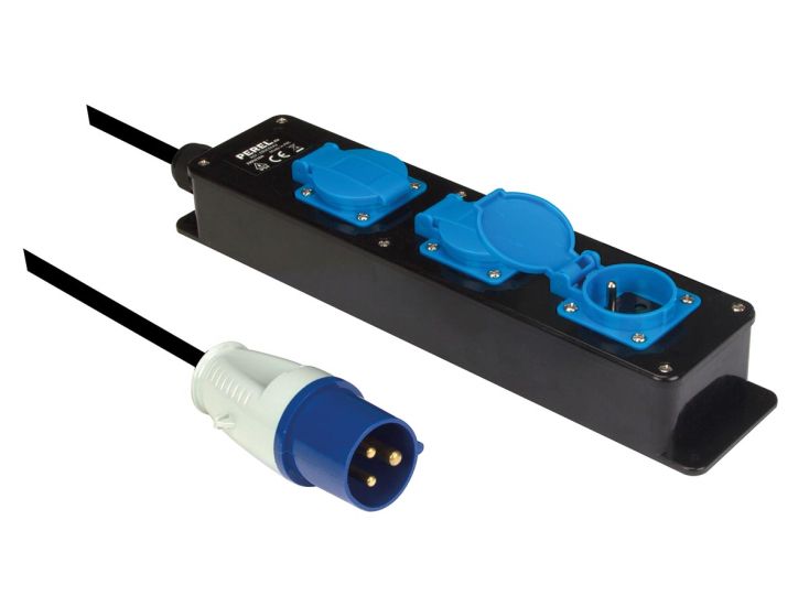 Perel 3-fache CEE-Steckdosenleiste - 3 Meter