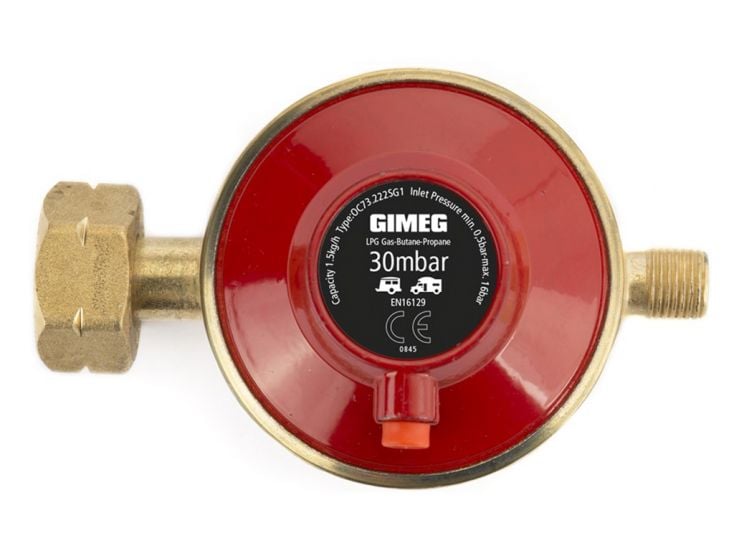 Gimeg 1/4"li 30 mbar Gasdruckregler mit Abblasschutz