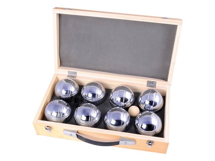Buffalo Metall Jeu de Boules Satz in Holzkiste