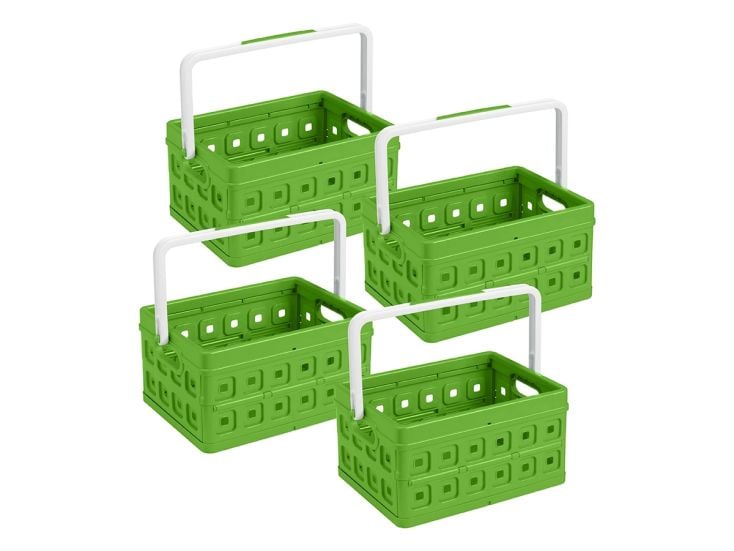 Sunware Square 24 Liter Set von 4 Klappboxen mit Griff