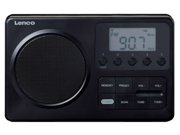 Lenco MPR-035 Kompaktes tragbares FM Radio mit LCD-Display