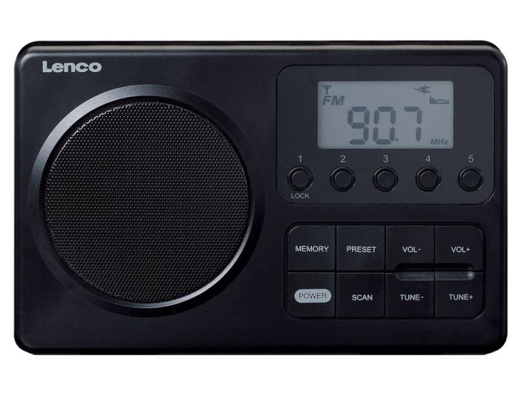 Lenco MPR-035 Kompaktes tragbares FM Radio mit LCD-Display