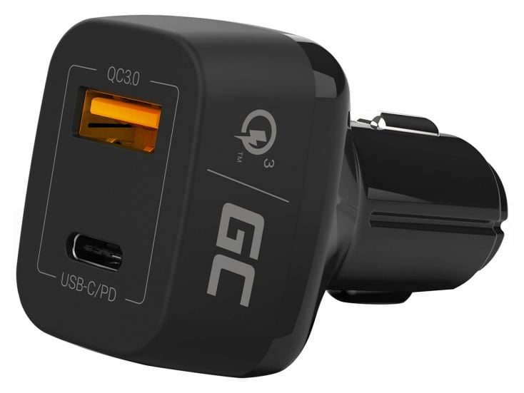 Green Cell Power Delivery USB-C/USB  In-Car Charger
