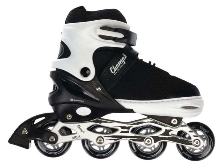 Champz Schwarz ABEC9 Semi-Softboot verstellbar Inline-Skates