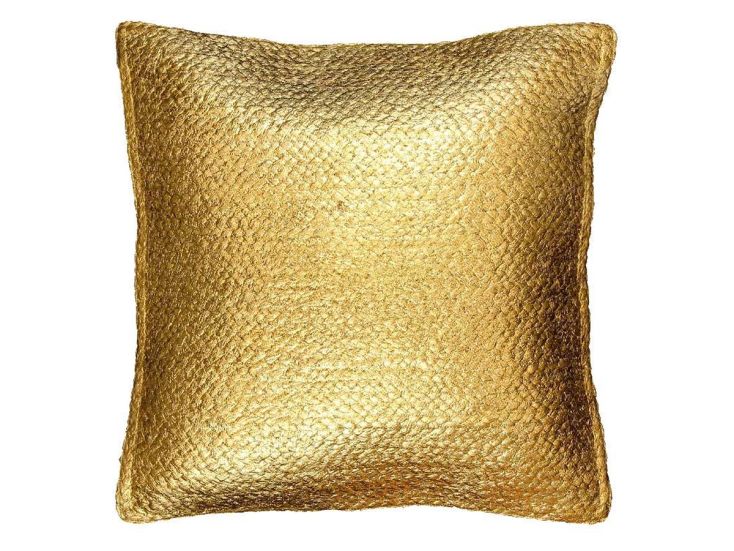 Unique Living Metallic 45 x 45 cm Kissen - Gold
