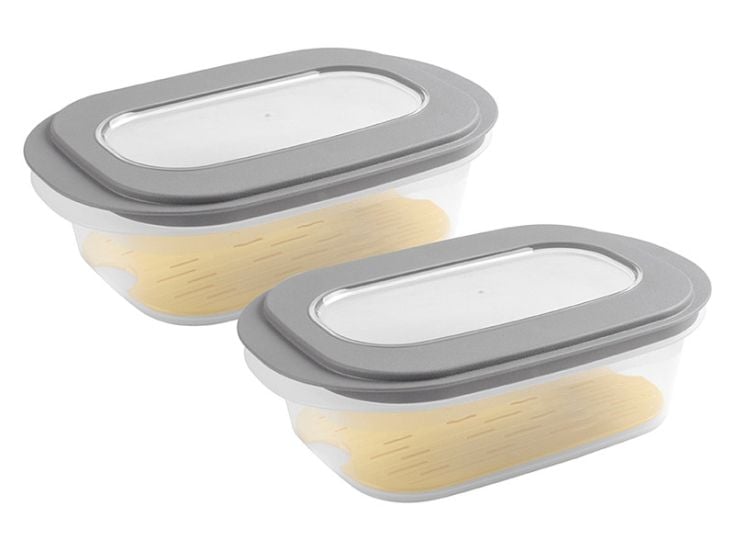 Sunware Sigma home 2er-Set Aufschnittdose für Käse + Tablett