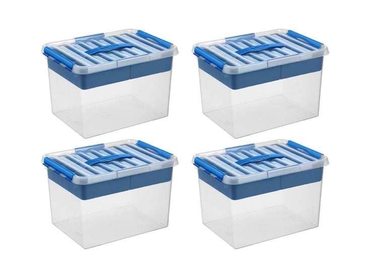 Sunware Q-line 22 Liter 4er-Set Aufbewahrungsboxen + Einsatz