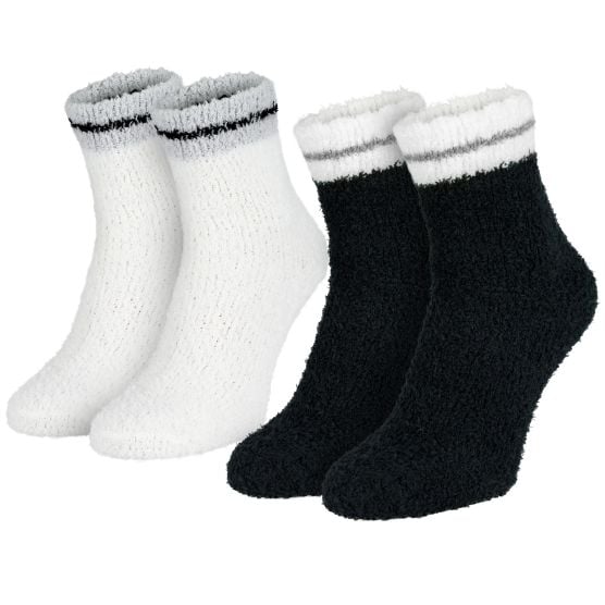 Black Snake Schwarz/Weiß 2-Pack Damen Kuschelsocken