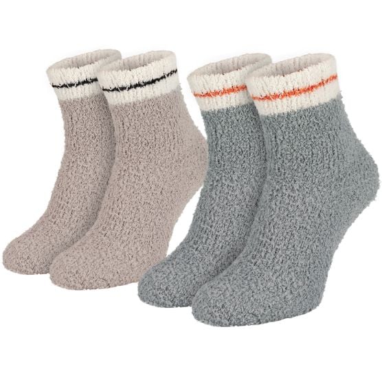 Black Snake Grau/Braun 2-Pack Damen Kuschelsocken