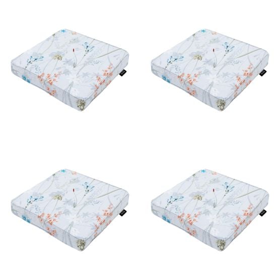 Madison Donna Azurblaues Canvas Eco+ Sitzkissen - 4er Set