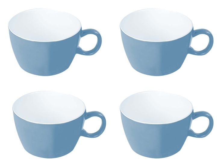 Bo-Camp Two-Tone Set von 4 Melamin Suppenschüssel - Blue
