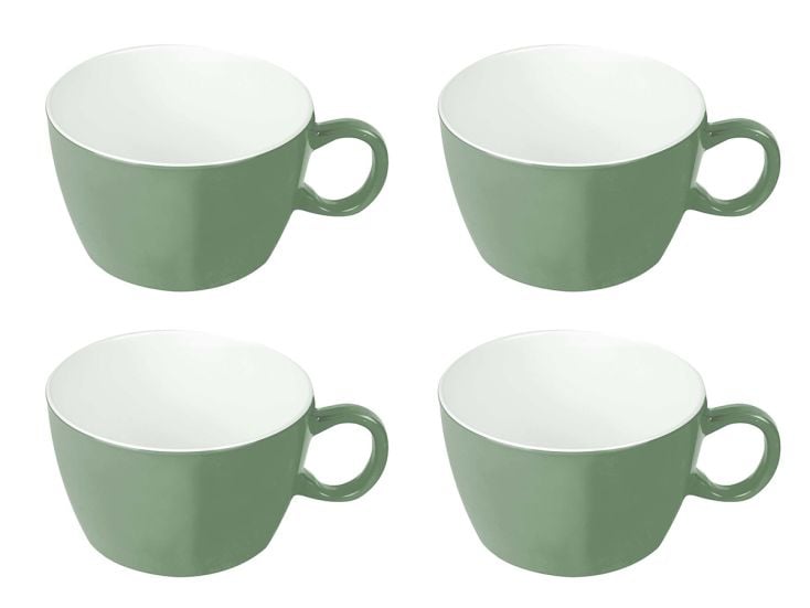 Bo-Camp Two-Tone Set von 4 Melamin Suppenschüssel - Green