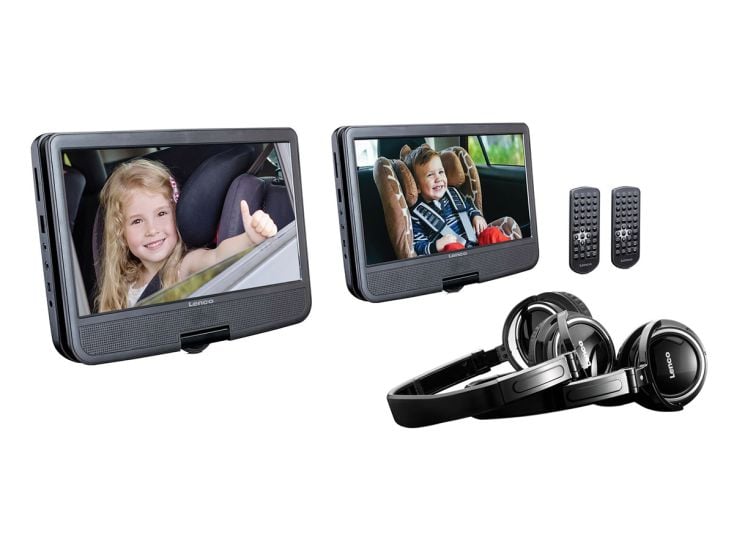 Lenco DVP-1046BK 2x 10-Zoll tragbarer DVD Player