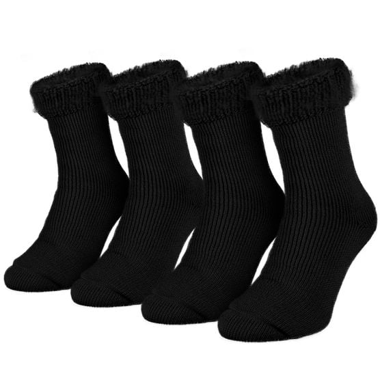 Black Snake Black 2 Paar Damen Thermo Kuschelsocken