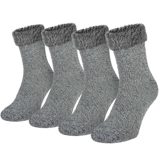 Black Snake Grey 2 Paar Herren Thermo Kuschelsocken