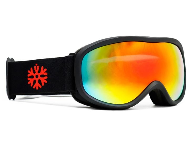 IVOL schwarz Rotes Spiegelglas Kinder Skibrille