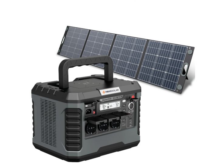 HEKO Solar Master 2200 Powerstation mit 200W Solar Panel