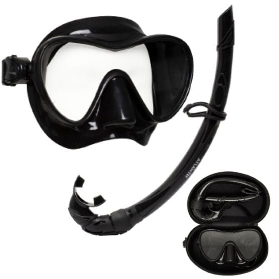 Atlantis Bali Erwachsene Schnorchel-Set - Black