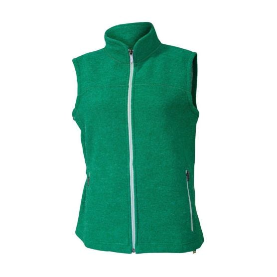 Ivanhoe Beata grüner Damen-Wollstrickjacke ohne Ärmel