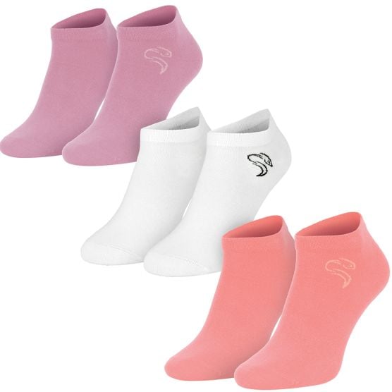 Black Snake 3-Pack Pink Smooth Style Sneakersocken