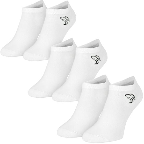 Black Snake 3-Pack White Smooth Style Sneakersocken