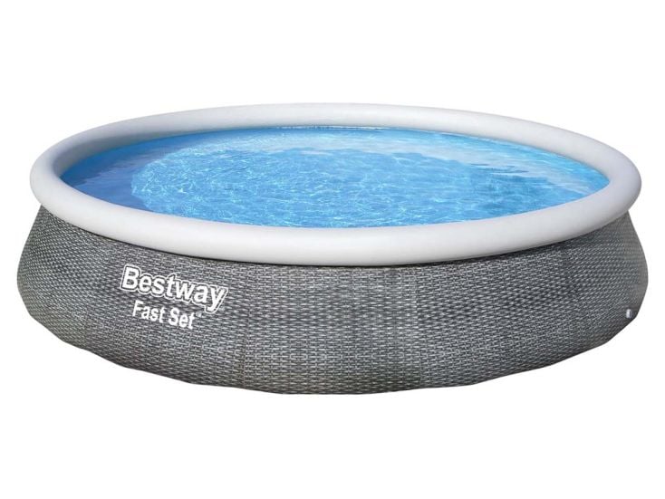 Bestway Fast Set Rattan Ø396 cm Pool mit Pumpe
